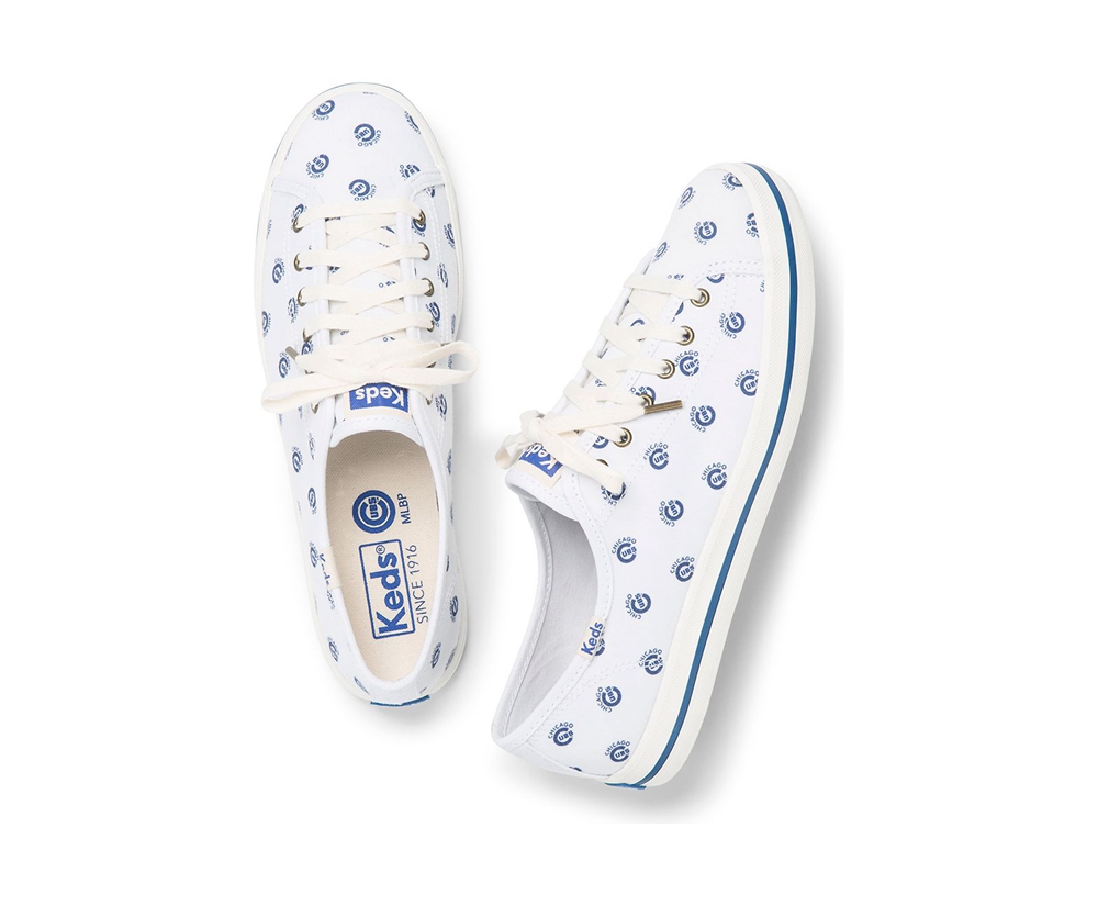 Keds Sneakers White/Blue - Kickstart MLB® - Womens JZEXSU-186